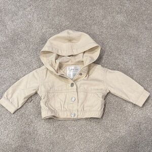Little Co. by Lauren Conrad Light Tan Cropped Hooded Jacket